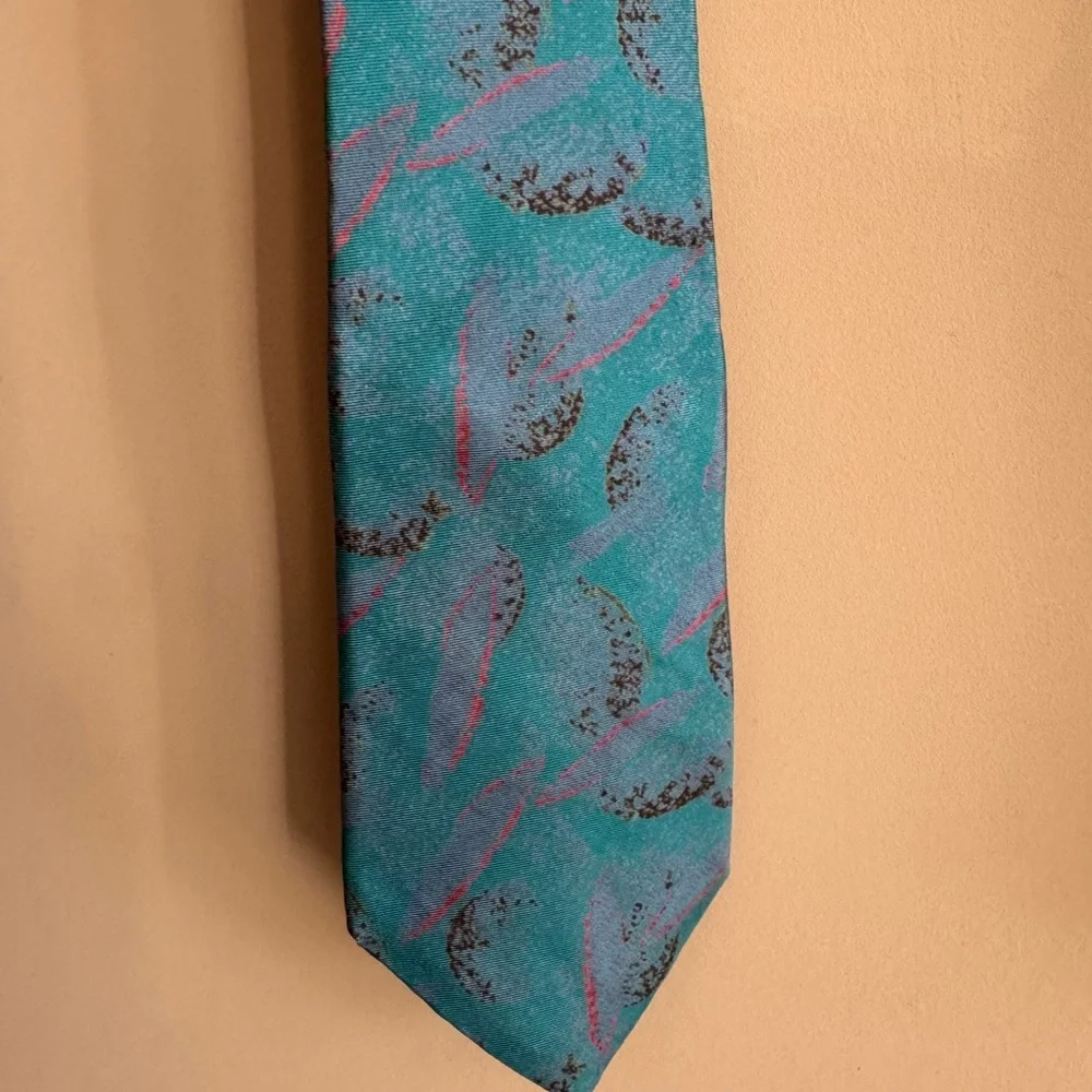 Fendi Teal and Black Men's Tie